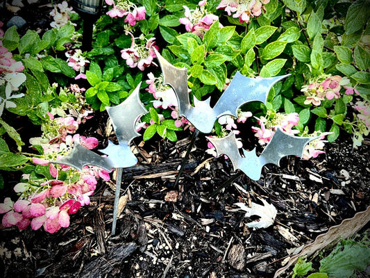 3-Pack Metal Halloween Bats w/ Stake