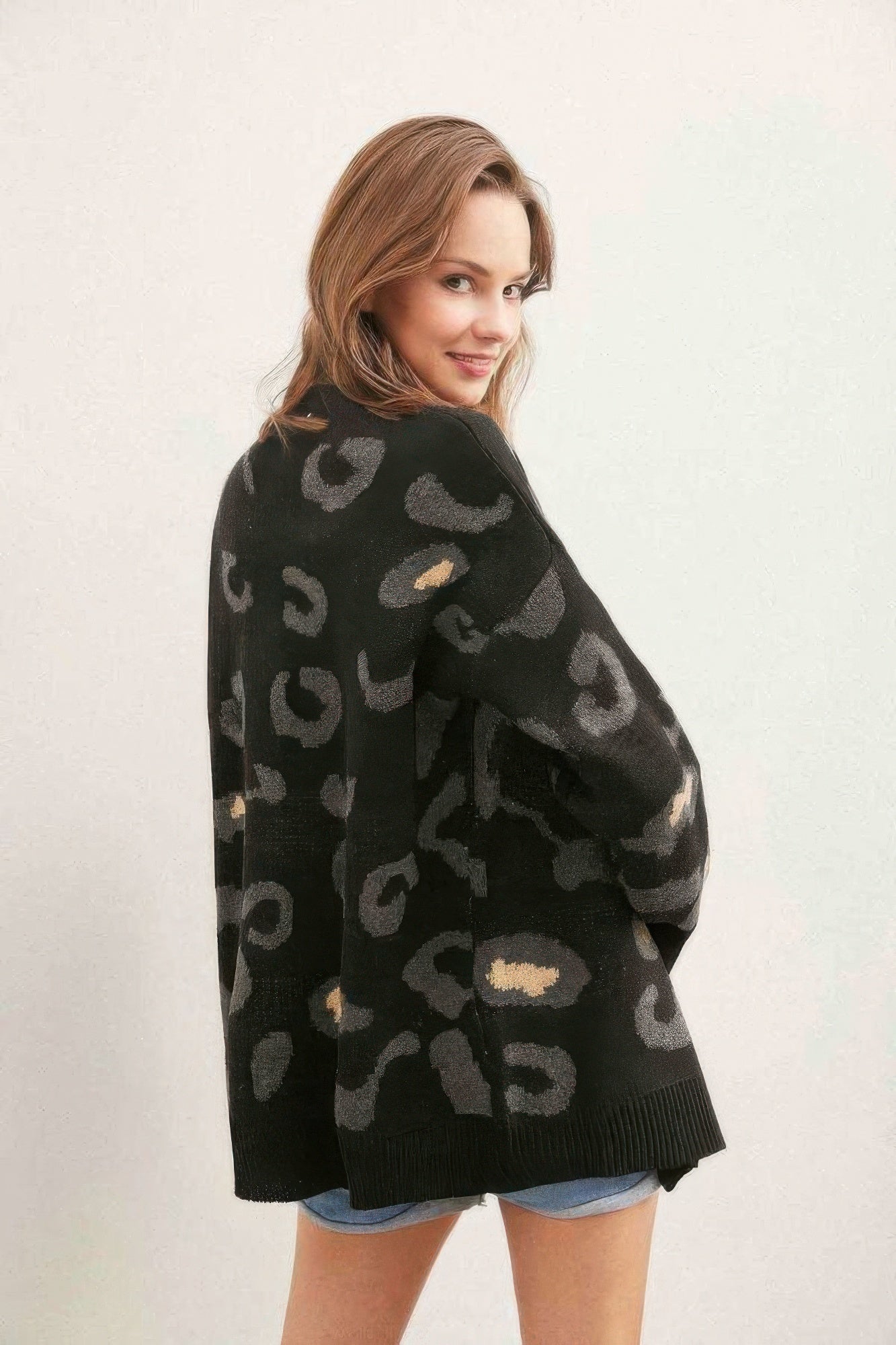 Leopard Button Down Cardigan - All Season Fashion