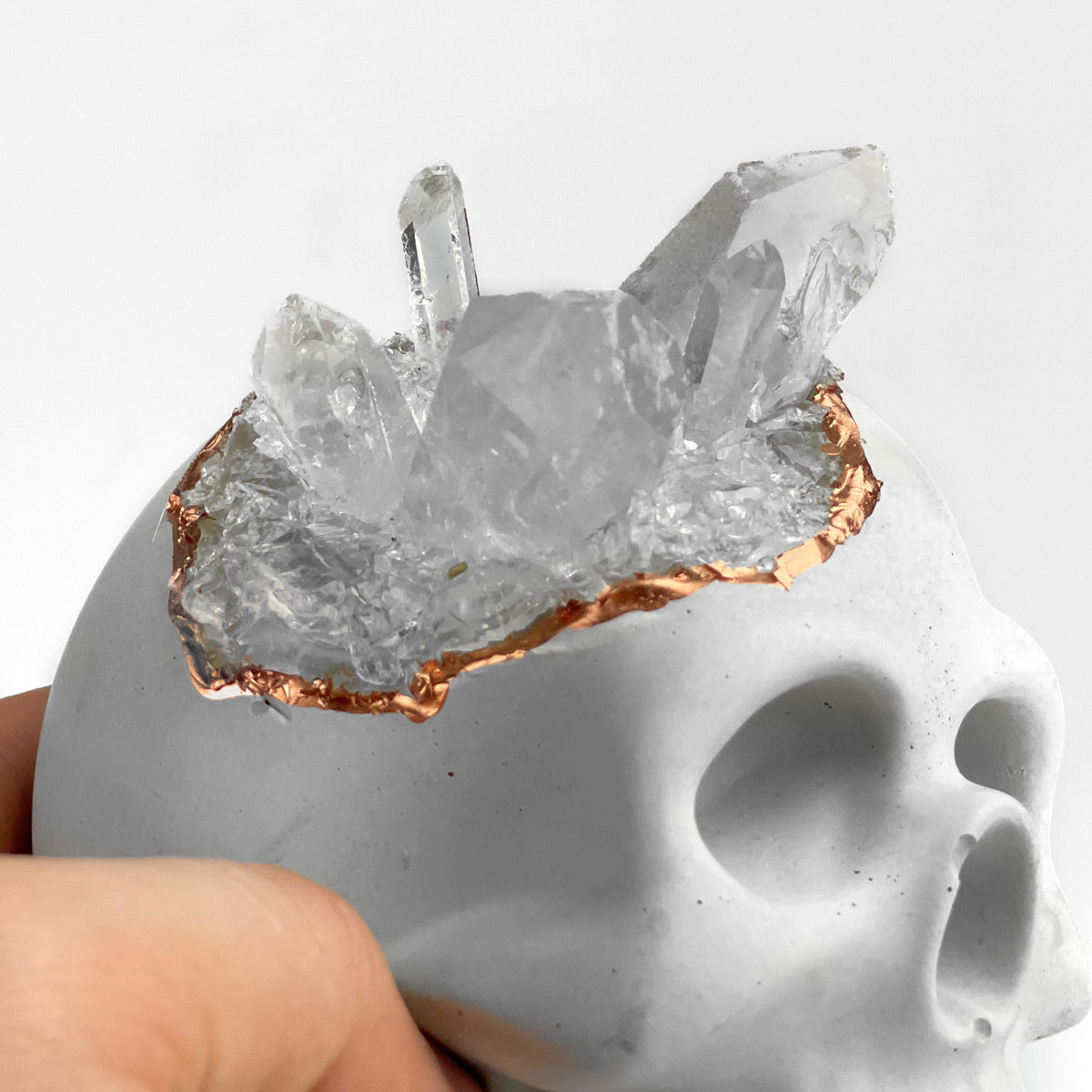 Clear Quartz Skull Head