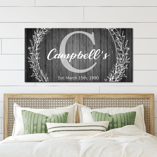 Family Name Sign - Monogram Sign