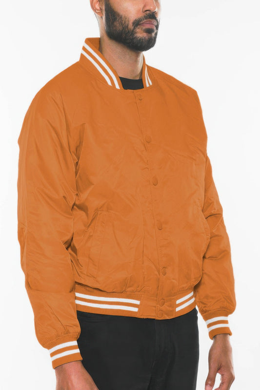Mens Polyester Windbreaker Winter Bomber Jacket - All Season Fashion