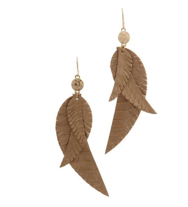 ClaudiaG Feather Drop Earrings