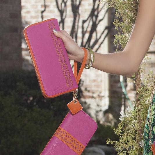 ClaudiaG Lotus Wallet-Watermelon/Orange