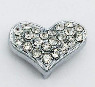 ClaudiaG Pavé Heart -Silver Charm