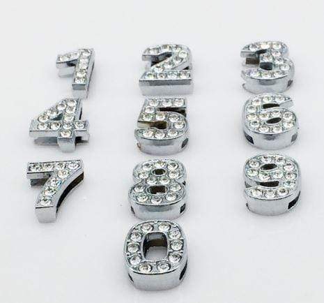 ClaudiaG Pavé Numbers -Silver Charms