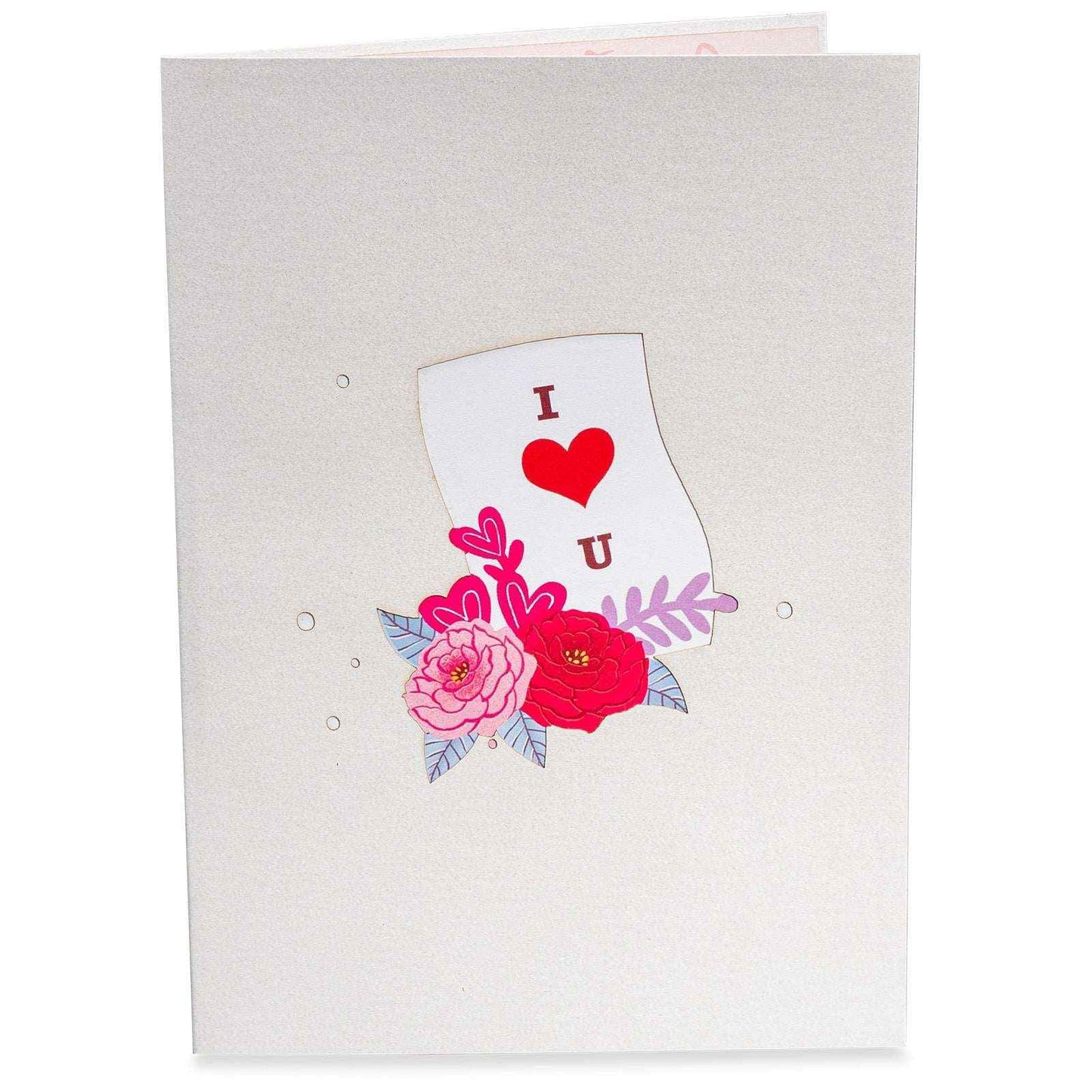 Love Typewriter Pop Up Card - 5" x 7"