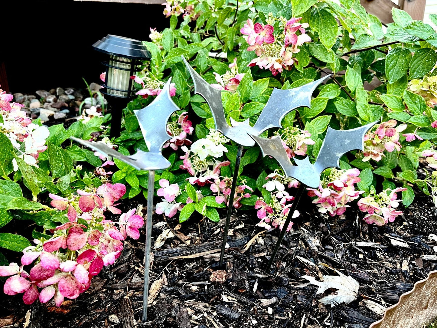 3-Pack Metal Halloween Bats w/ Stake