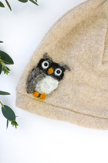 Owl Cashmere Hat - Baby