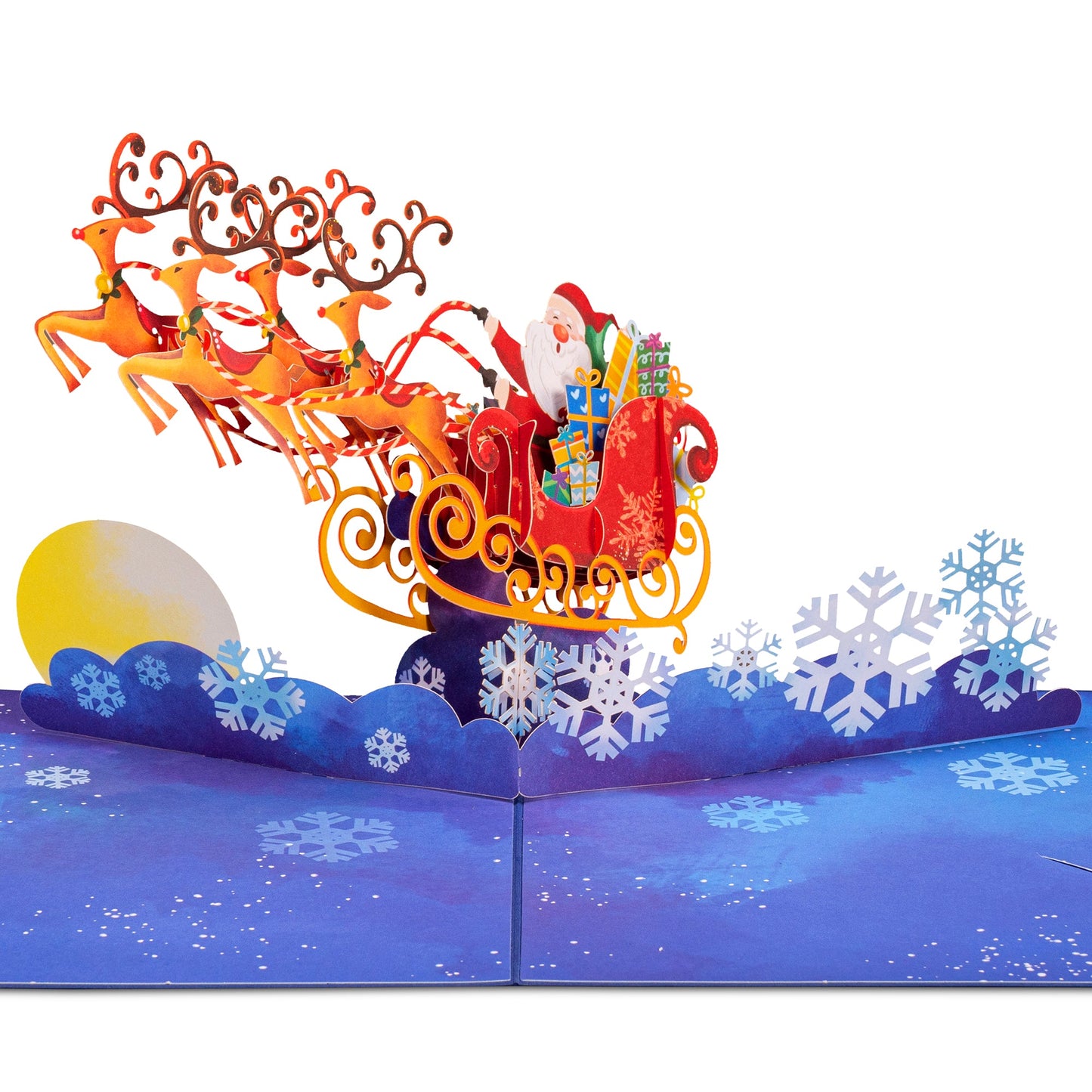 Santa Sleigh Christmas Pop Up Card