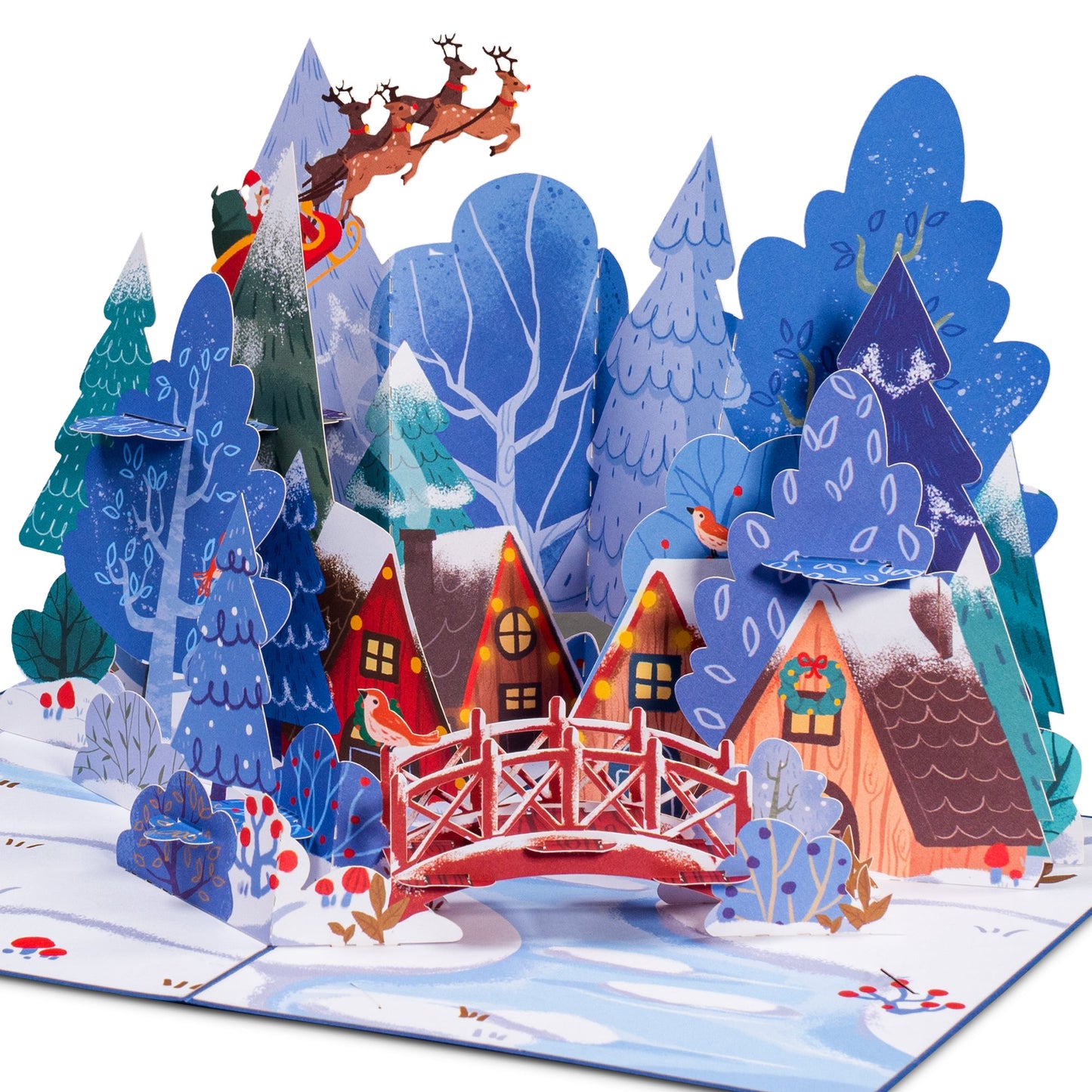 Magical Town Christmas Pop Up Card