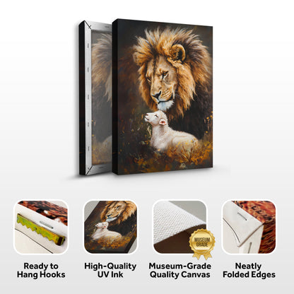 Lion And Sheep Faith Wall Art