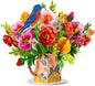 Poppy Blooms Pop Up Flower Bouquet Card