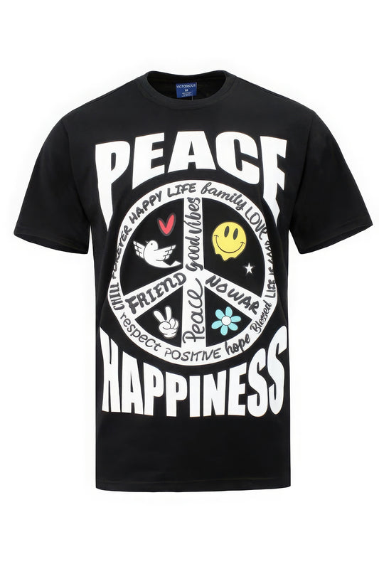 Peace Happiness T-shirts - All Season Fashion