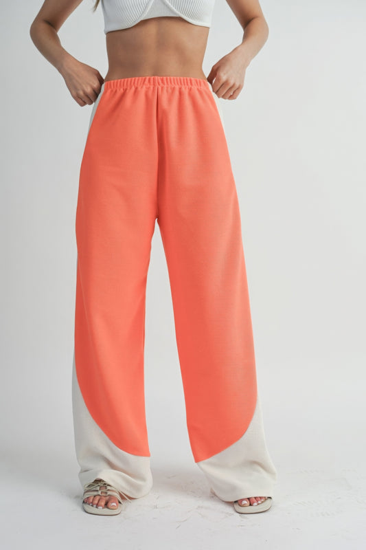 Two Toned Wide Leg Pants - All Season Fashion