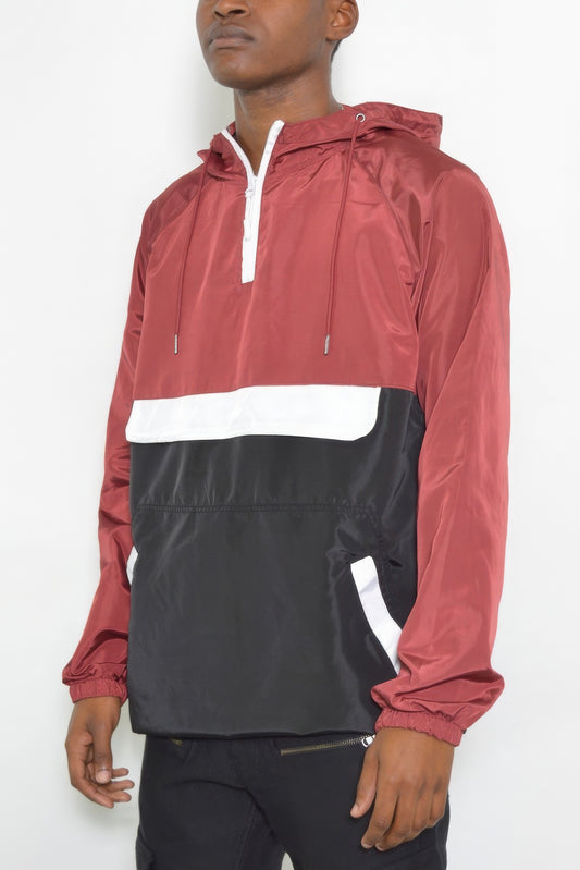 Color Block Anorak Jacket Pullover Windbreaker - All Season Fashion