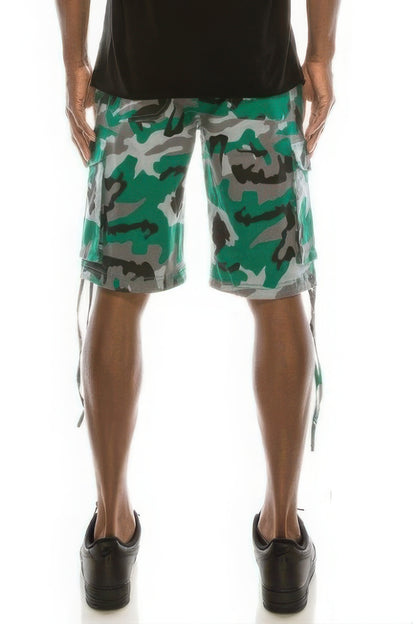 Men's Camo Belted Cargo Shorts - All Season Fashion