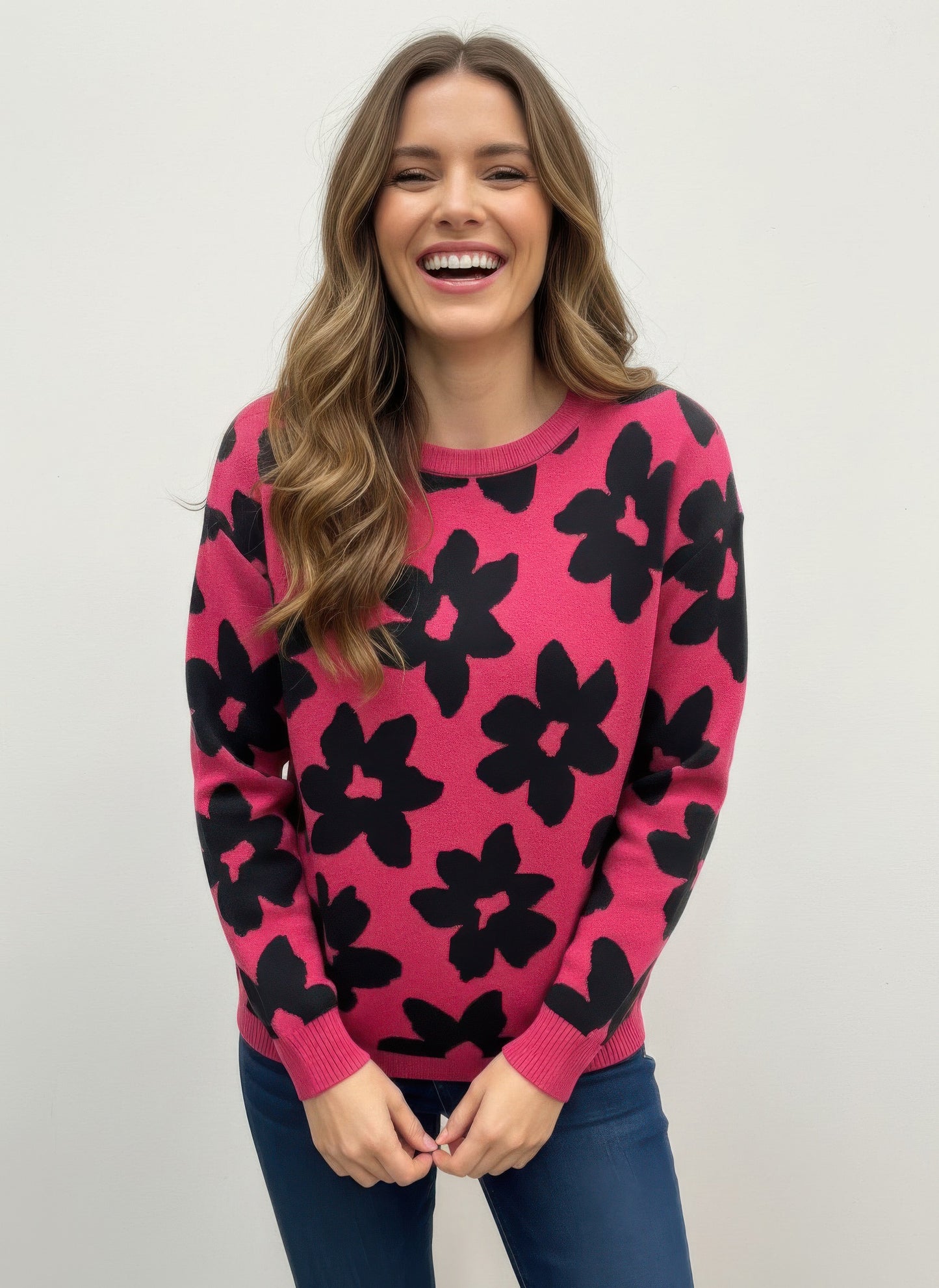 Ninety Printed Sweater - All Season Fashion