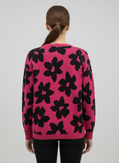 Ninety Printed Sweater - All Season Fashion