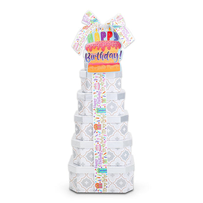 Happy Birthday Gift Tower of Treats