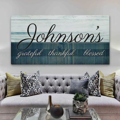 Family Grateful Sign