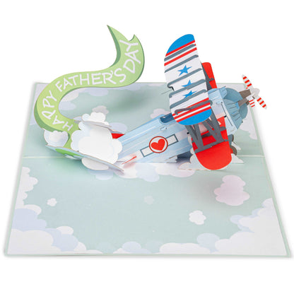 Happy Fathers Day Plane Pop Up Card