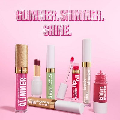 Revlon Super Lustrous Glimmer Lip Oil Moisturizing 004 Gone Rose 0.13 fl oz - New