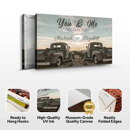 Vintage Truck Themed We Got This Couple Sign