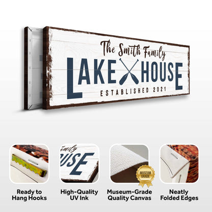 Family Lake House Arrow Sign II