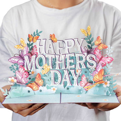 Happy Mothers Day Pop Up Card with butterflies