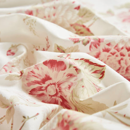 DaDa Bedding Hint of Mint Dainty Cottage Floral Roses Cotton Flat Sheet Only w/ Pillow Case (3036)