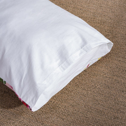DaDa Bedding Romantic Roses Lovely Spring Pink Floral Garden Fitted & Flat Bed Sheet Set w/ Pillow Cases (JHW879)