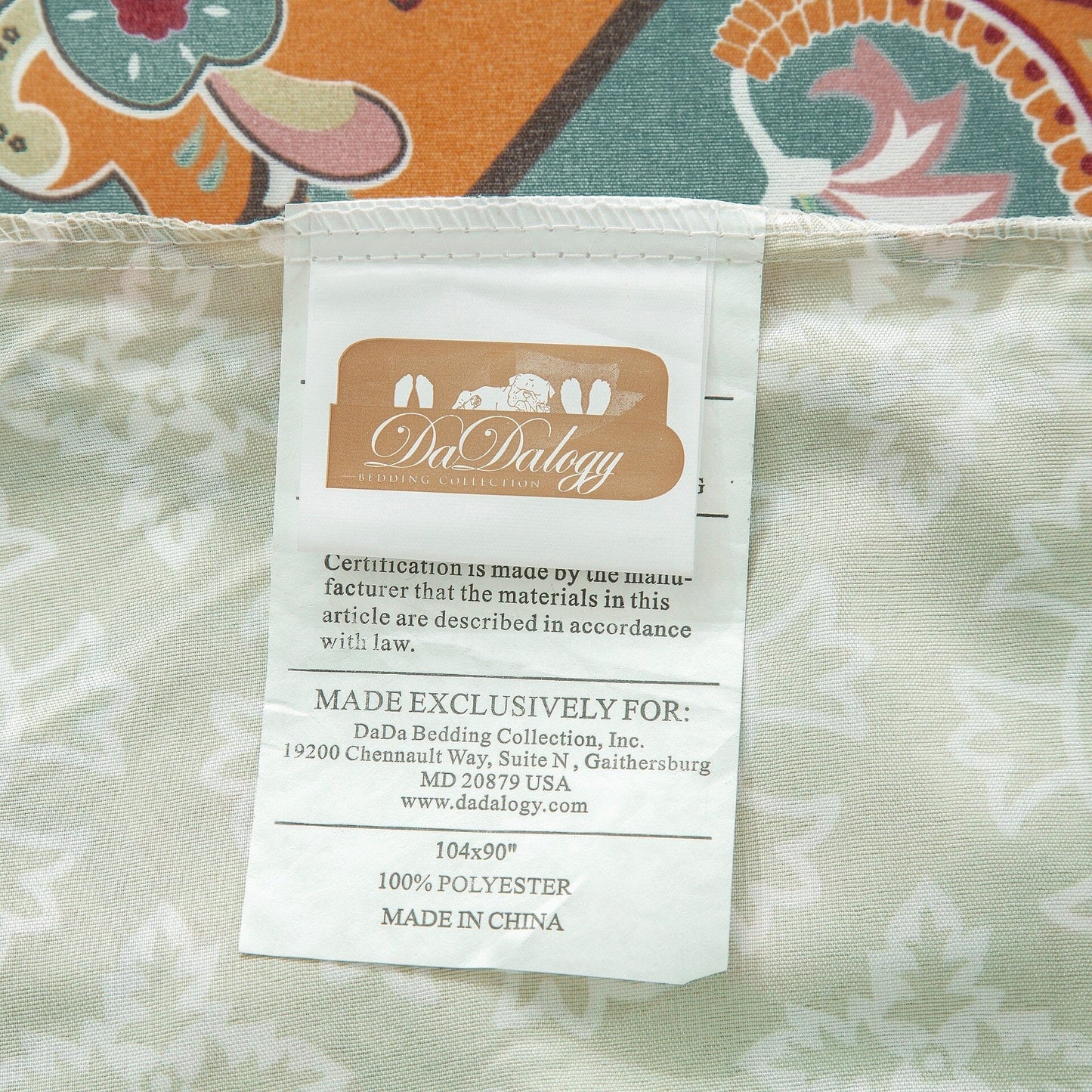 DaDalogy Bedding Bohemian Duvet Cover w/Pillow Cases - Reversible Coral Teal Floral Paisley Botanical Garden Party - Bright Vibrant Multi-Colorful Blue Salmon Pink
