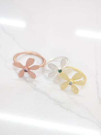 Five Petal Wildflower Ring