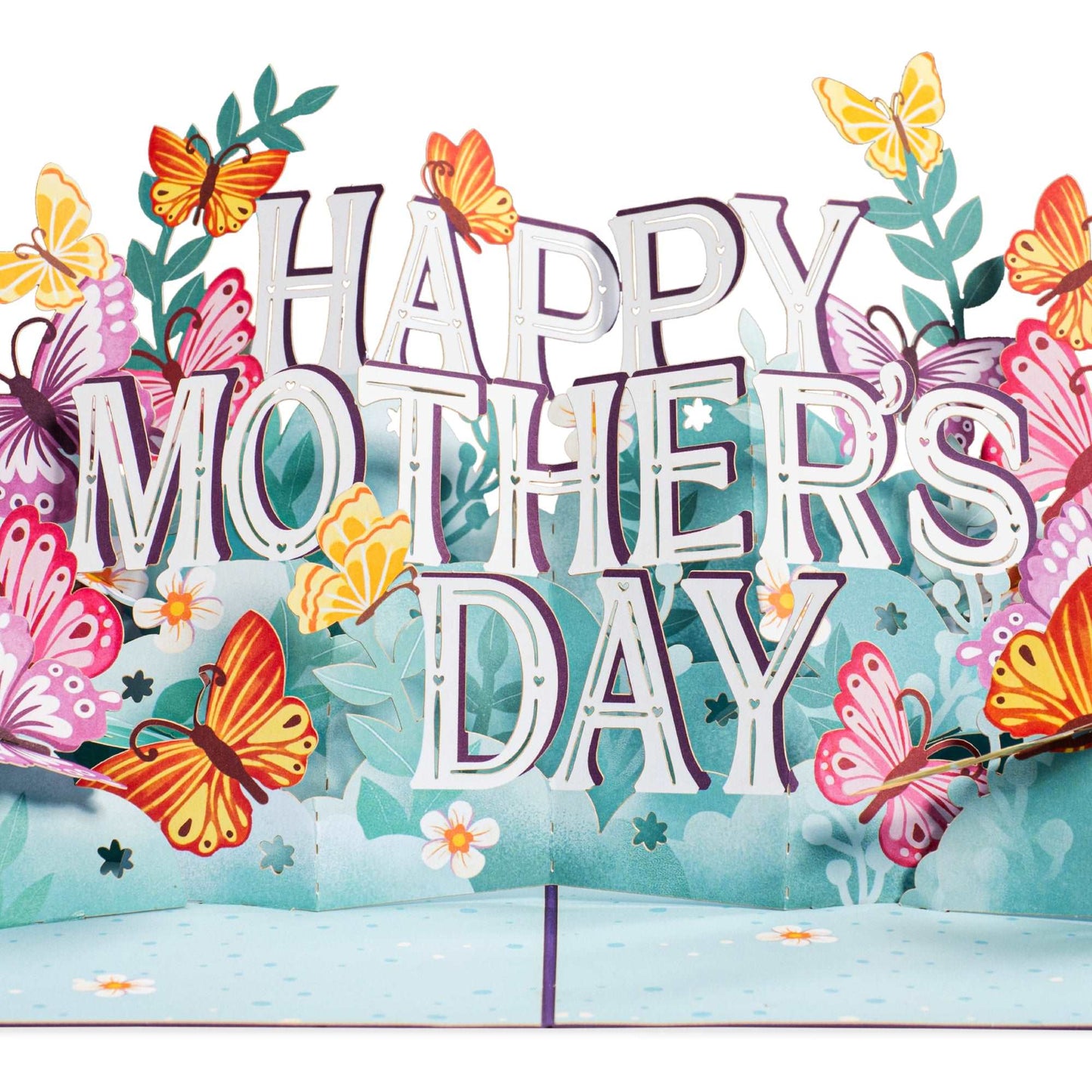 Happy Mothers Day Pop Up Card with butterflies