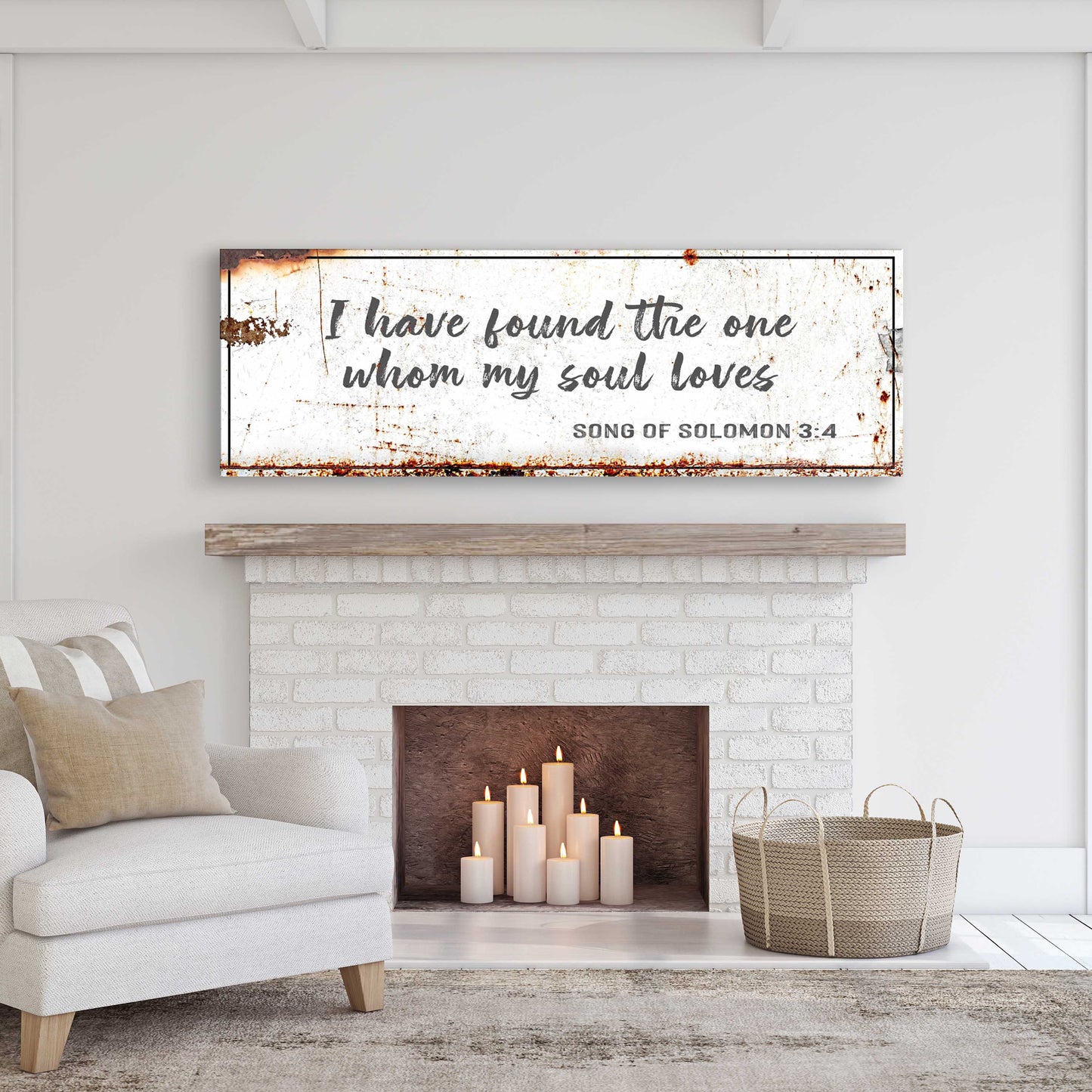Song of Solomon 3:4 - I Have Found The One Rustic Sign