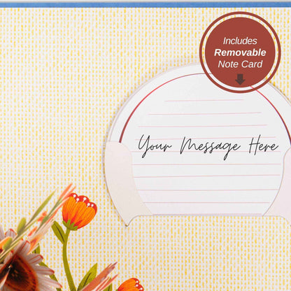 Hugepop Artisan Flower Pop Up Card with Detachable Bouquet