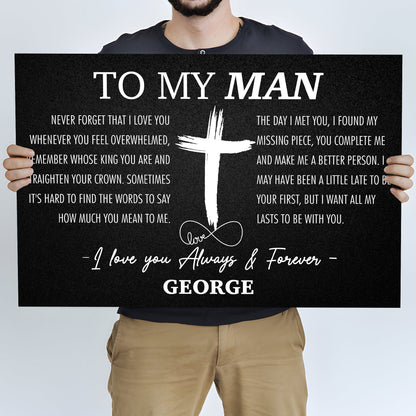 To My Man Father's Day Gift Sign