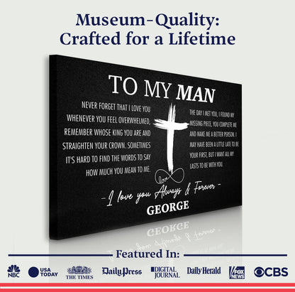 To My Man Father's Day Gift Sign