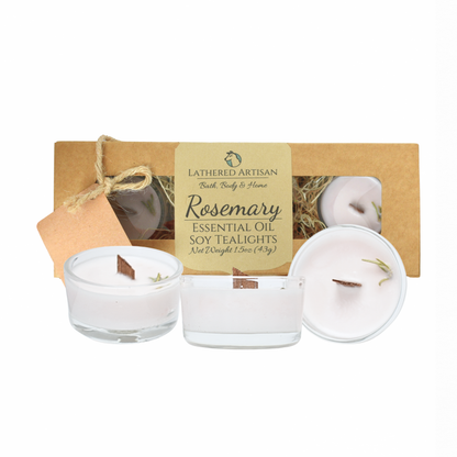 Rosemary | Essential Oil | Glass Cup Tealight Candles