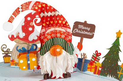 Santa Gnome Pop Up Card