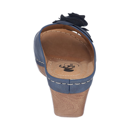 Women's Tokyo Navy Wedge Sandals