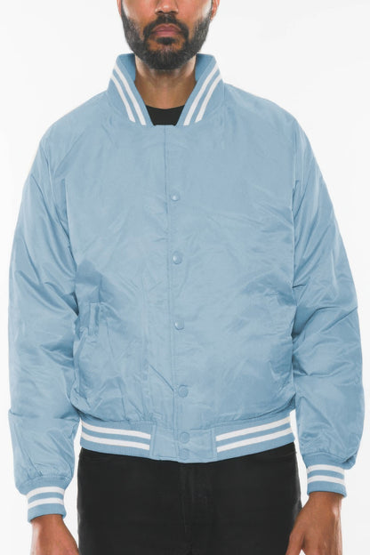 Mens Polyester Windbreaker Winter Bomber Jacket - All Season Fashion