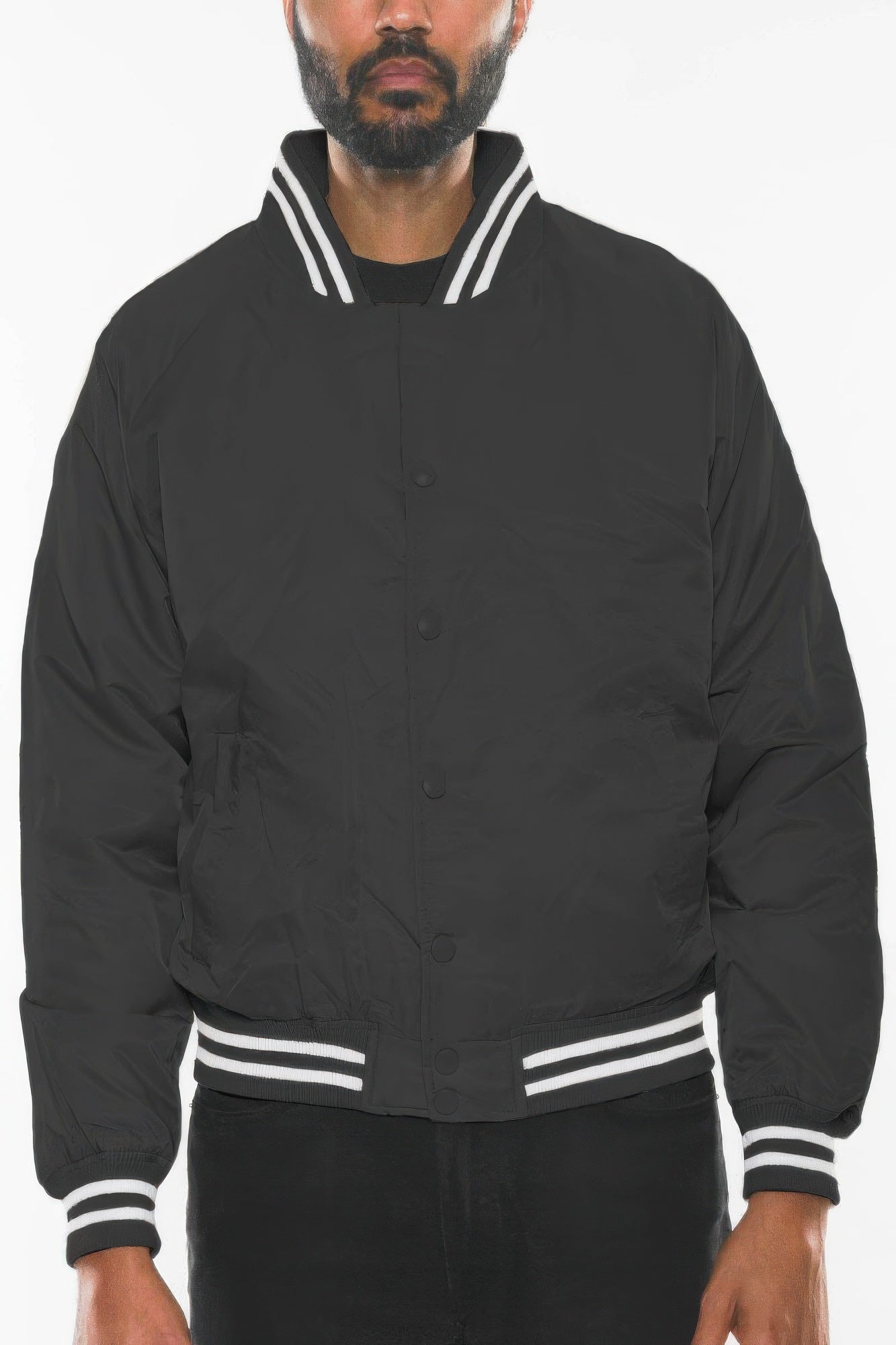 Mens Polyester Windbreaker Winter Bomber Jacket - All Season Fashion