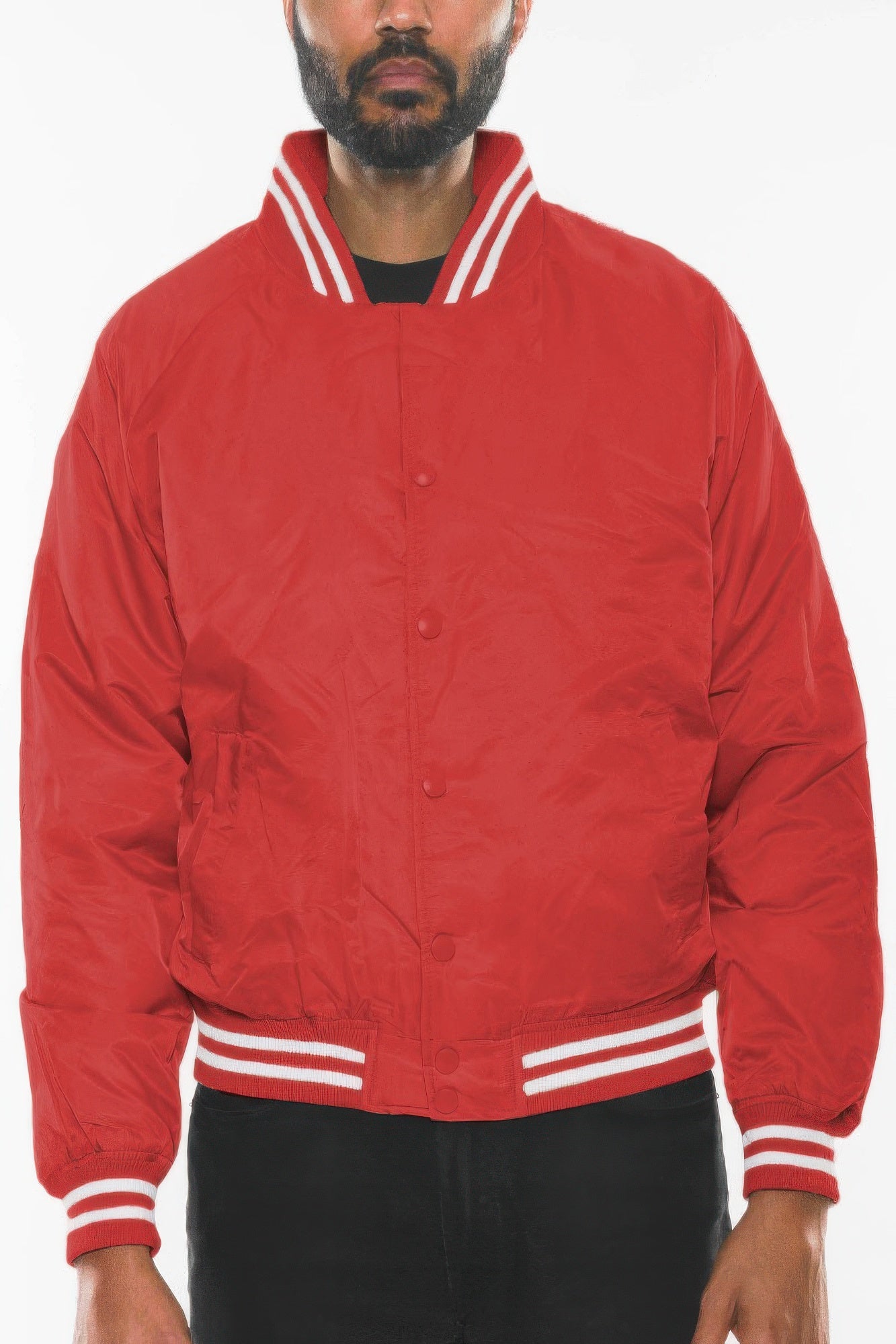 Mens Polyester Windbreaker Winter Bomber Jacket - All Season Fashion