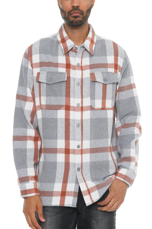 Mens Checkered Soft Flannel Shacket - All Season Fashion
