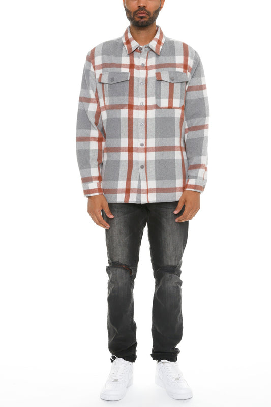 Mens Checkered Soft Flannel Shacket - All Season Fashion