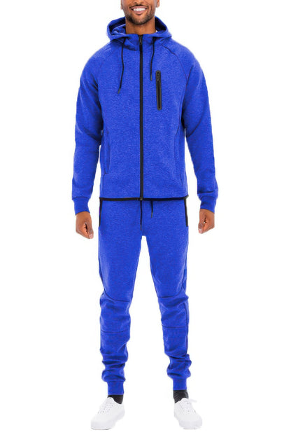 Mens Full Zip Sweat Pant Sweat Set - All Season Fashion
