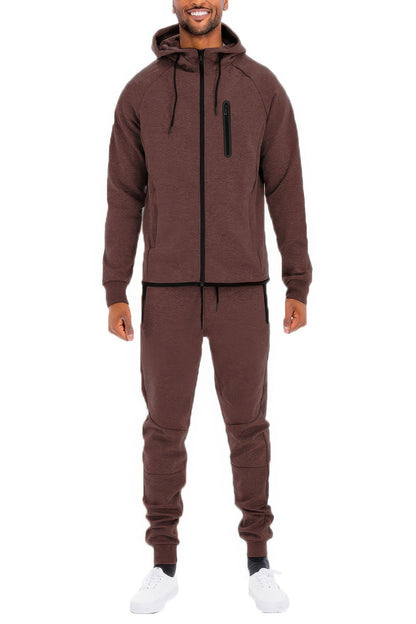 Mens Full Zip Sweat Pant Sweat Set - All Season Fashion