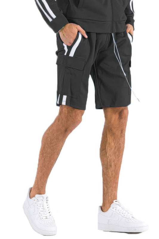 Two Stripe Cargo Pouch Shorts - All Season Fashion