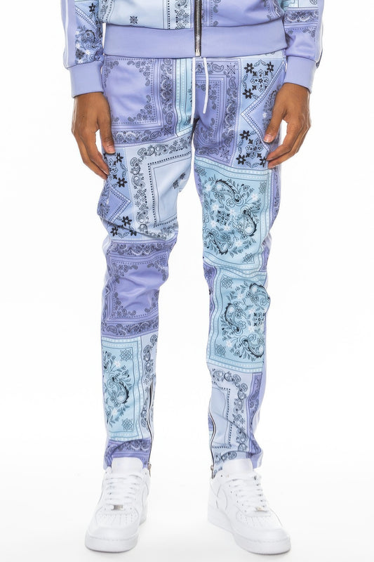 Paisley Bandana Print Track Pants - All Season Fashion
